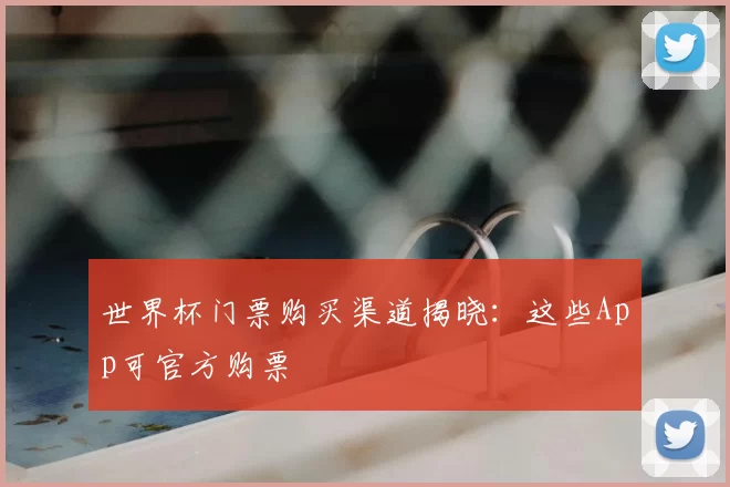 世界杯门票购买渠道揭晓：这些App可官方购票